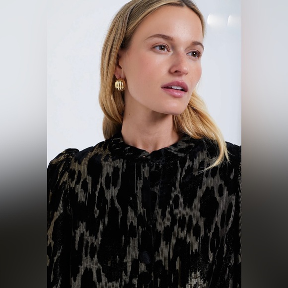 Pomander Place+Tuckernuck Black Metallic Velvet Samantha Dress | XL | NWT - Picture 6 of 12